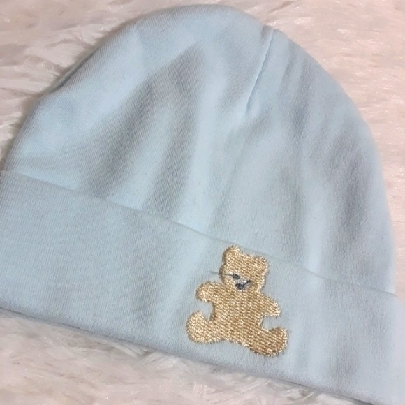 🛍Embroidered Teddy Bear Soft Cap-Size 3-6 Mos - Picture 1 of 4